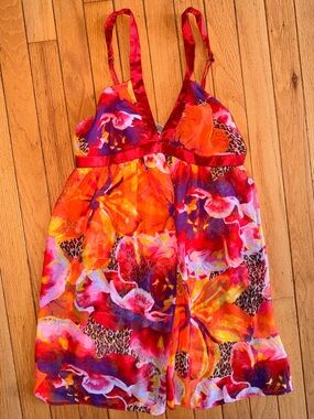 NWOT Victoria’s Secret lingerie size medium 4 sheer layers red purple pink